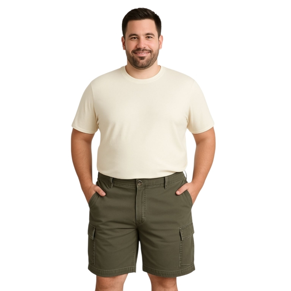 DOCKERS Green Relaxed Fit Preppy Hiking Utility Casual Cargo Shorts Size 42 x 10